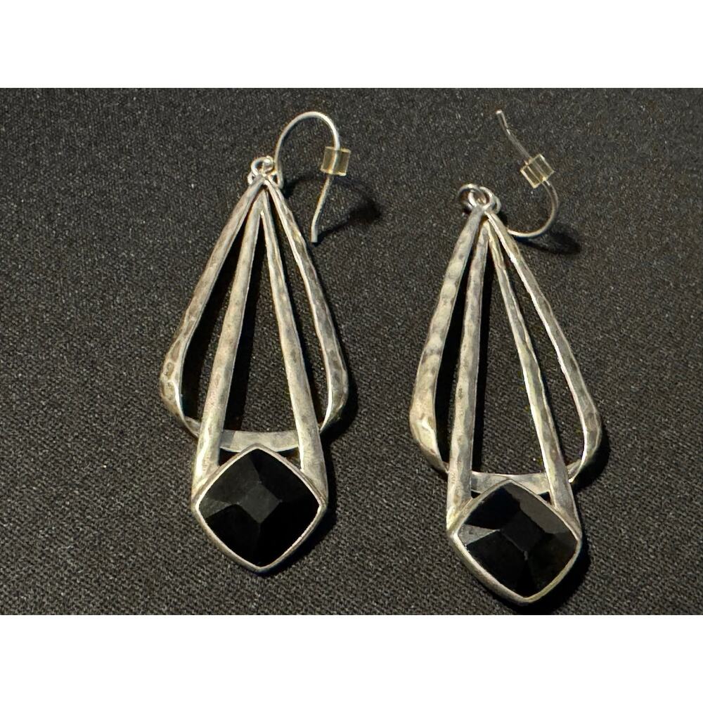 Vintage Silpada 925 “Midnight” Black Onyx Stone Earrings